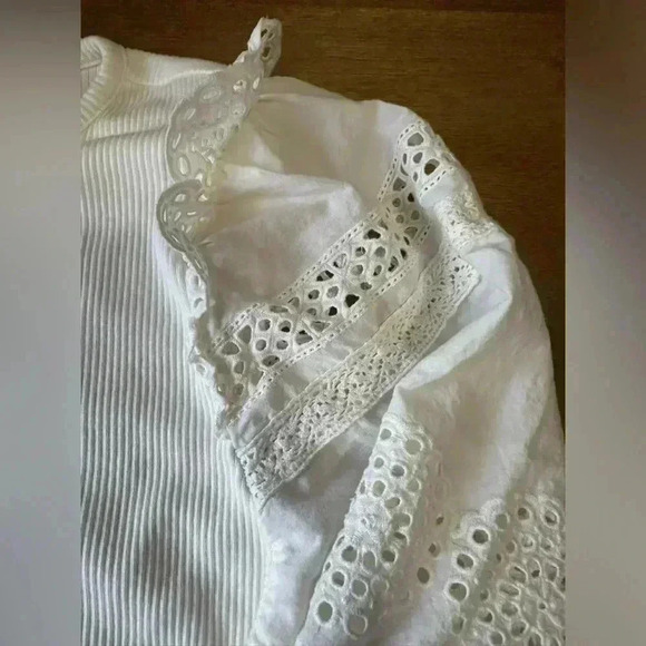 J Crew Ruffle Eyelet Top - Picture 4 of 10